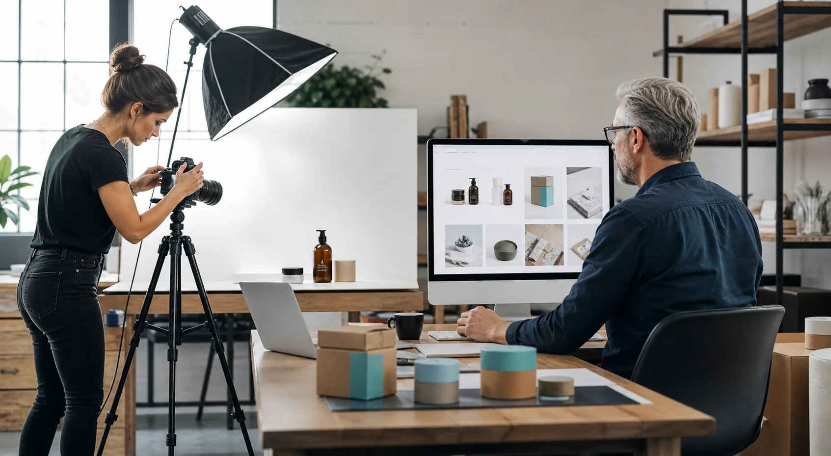 A photographer and business owner implementing improved product imagery, packaging and website presentation